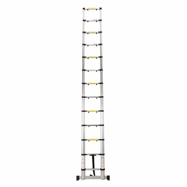 3_8m Aluminum Telescopic ladder With Finger Gap And Stabilize Bar